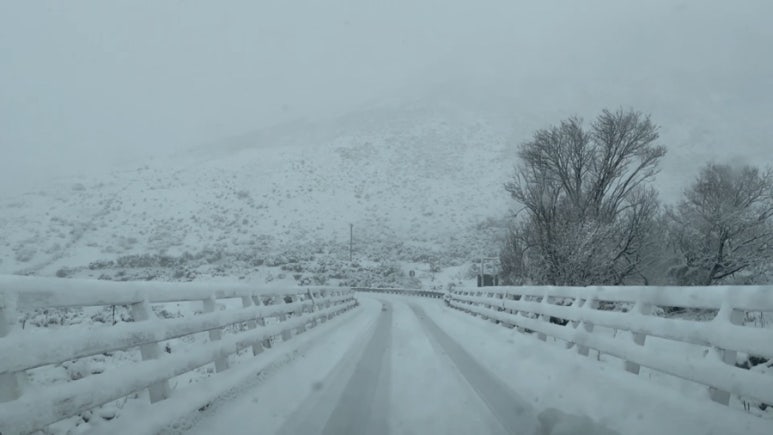 Hooker Valley Track snow storm
