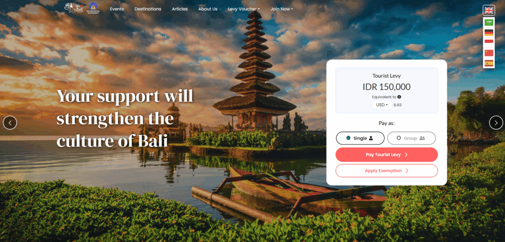 Bali Entry Requirements 2025: Tourist Levy