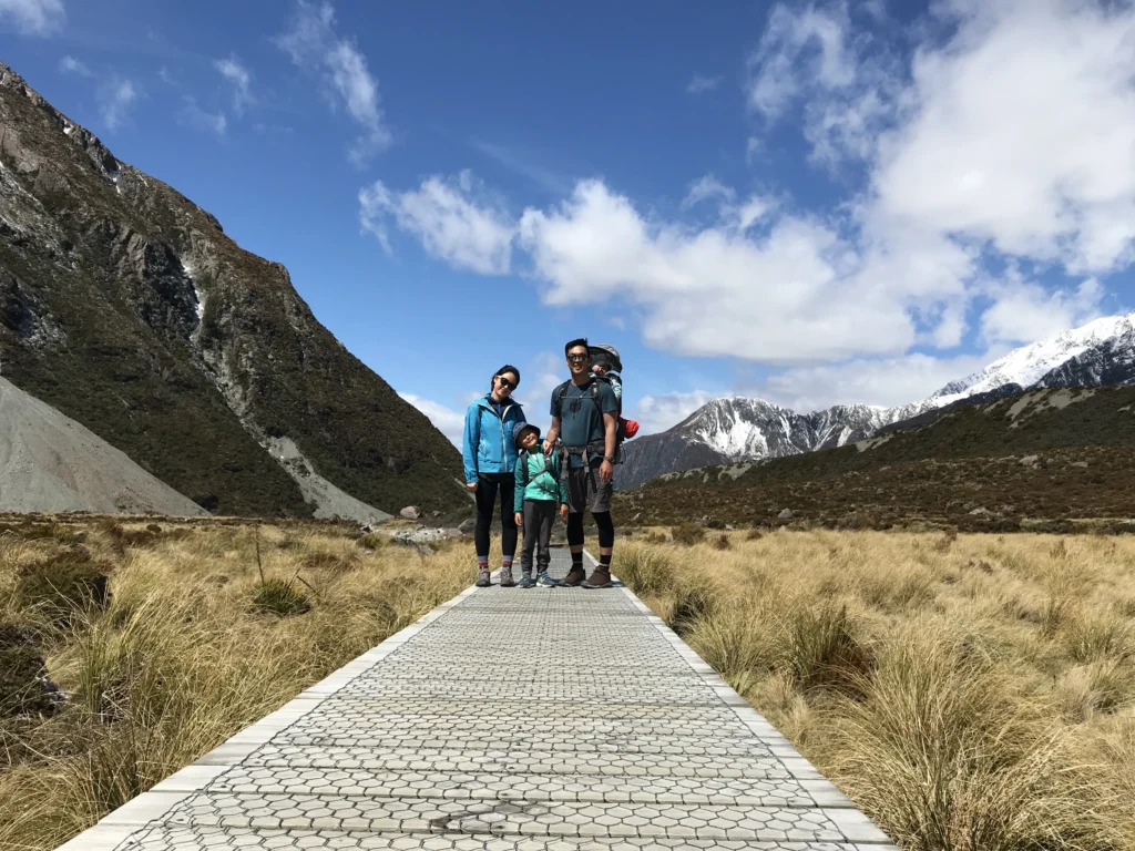 Hooker Valley Track family hike Mount Cook New Zealand