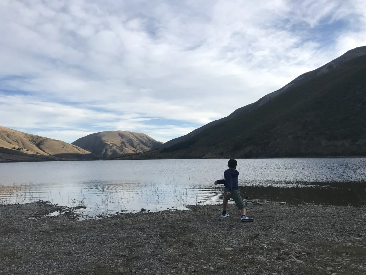skipping stones on the water