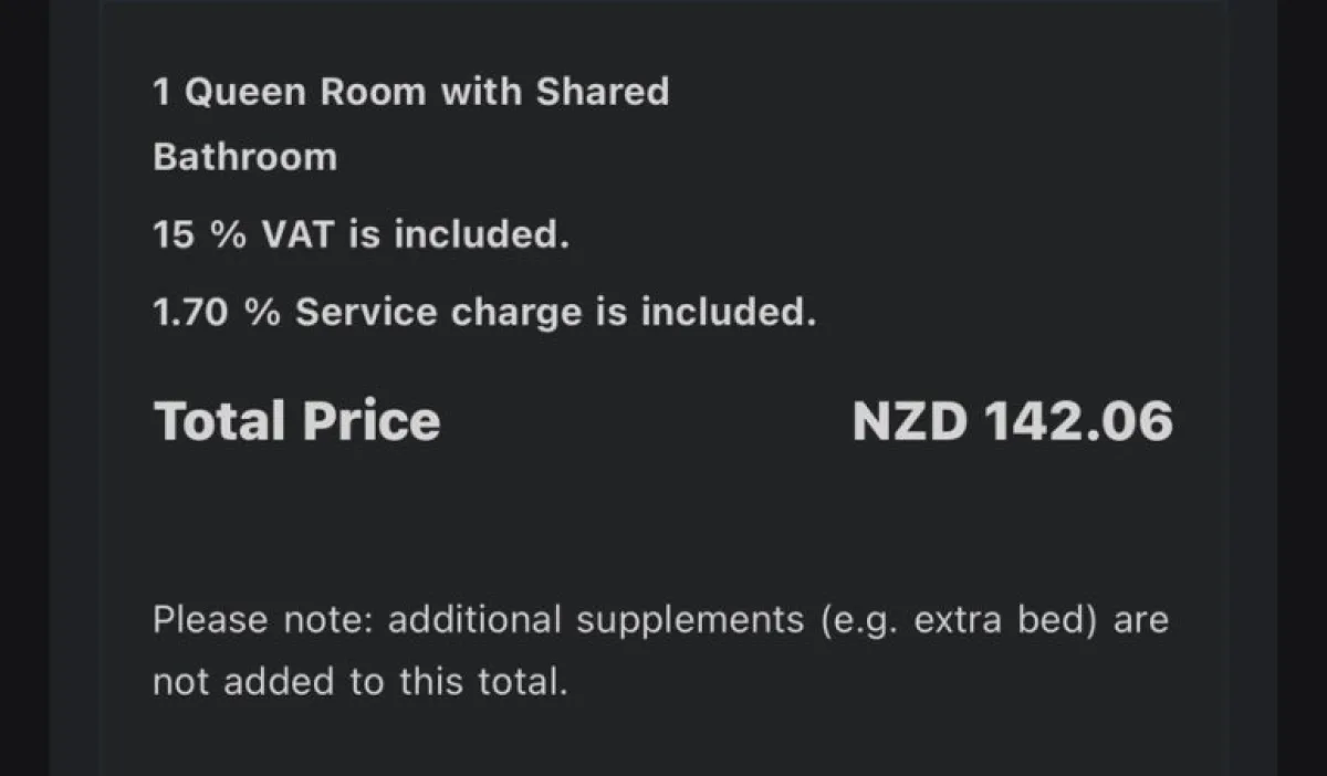 Fairlie Holiday Park 1 queen room price for family of 4