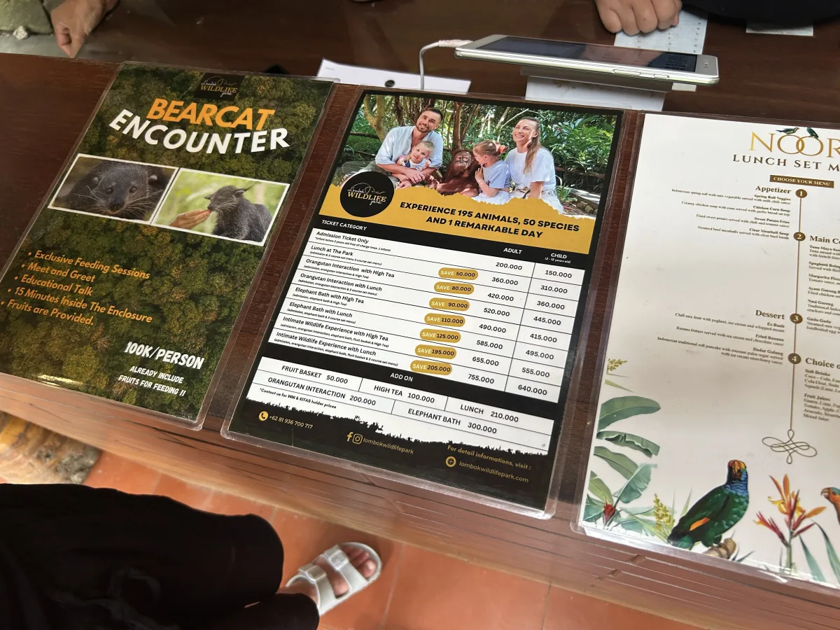 Lombok Wildlife Park Ticket Prices & Costs (2025)