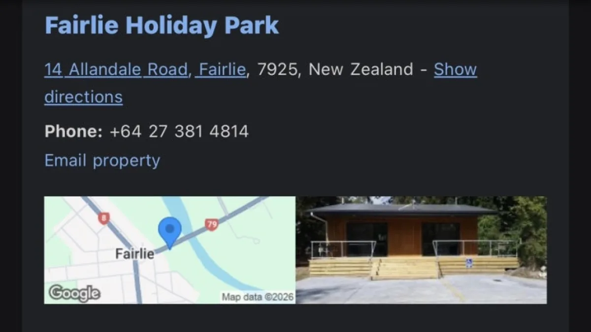 Fairlie holiday park stay instead of expensice Tekapo