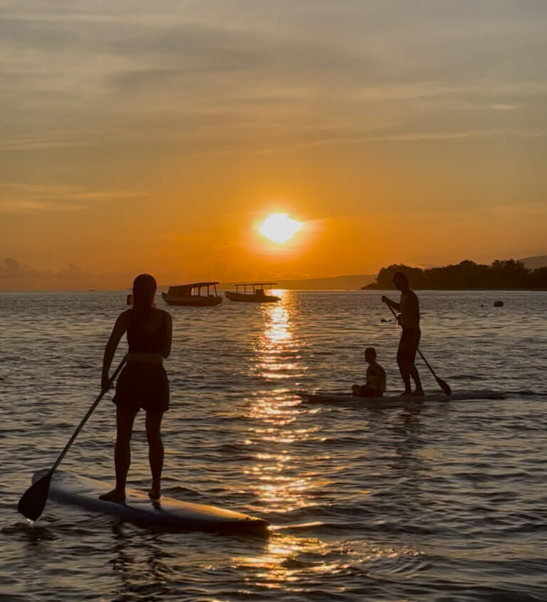 Gili Islands Things To Do with kids Sunrise paddleboarding