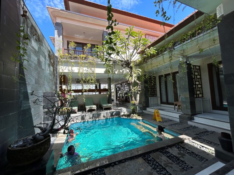 Bali family accommodation: Nyaman Guest House pool
