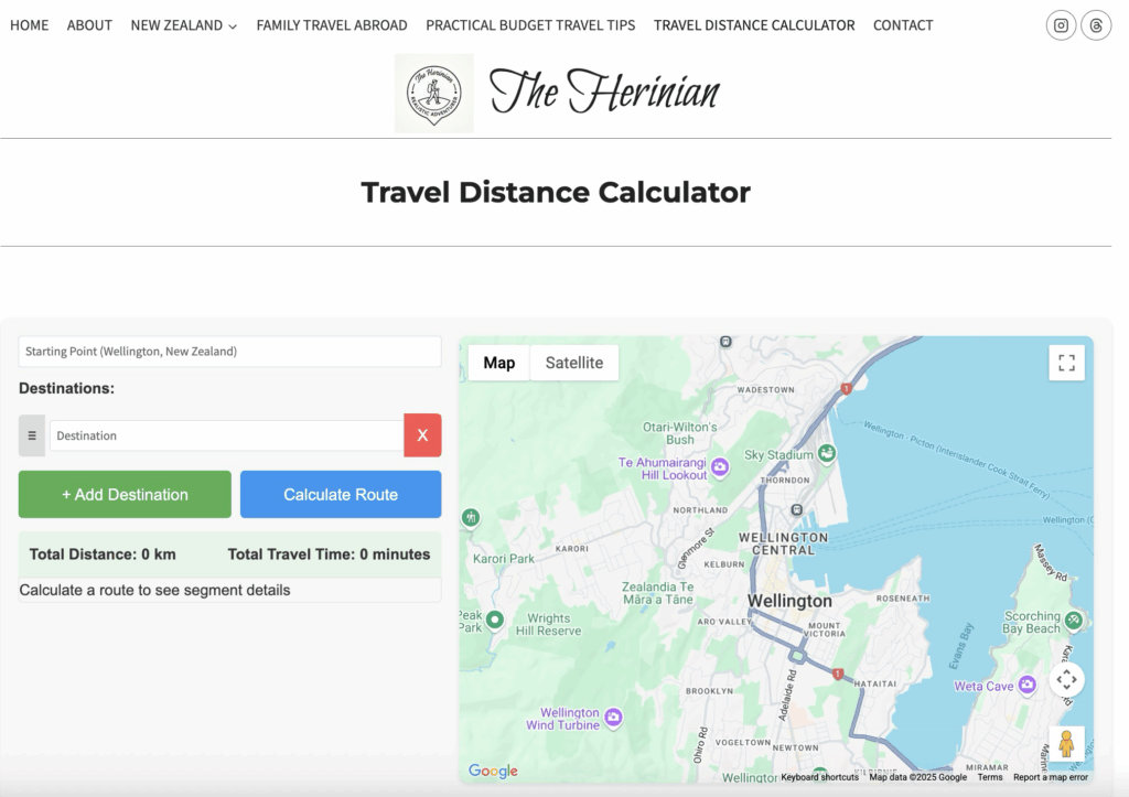 The Herinian Travel Distance Calculator