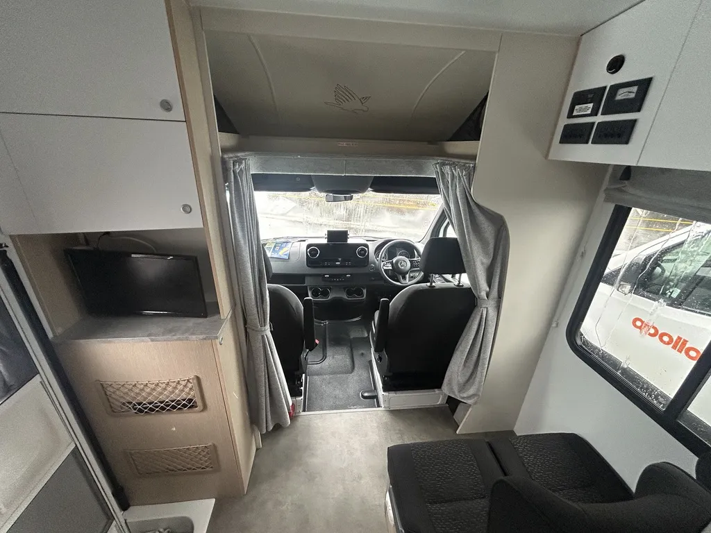 Interior of Maui Cascade campervan, New Zealand