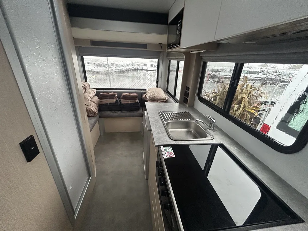 Interior of Maui Cascade campervan, New Zealand