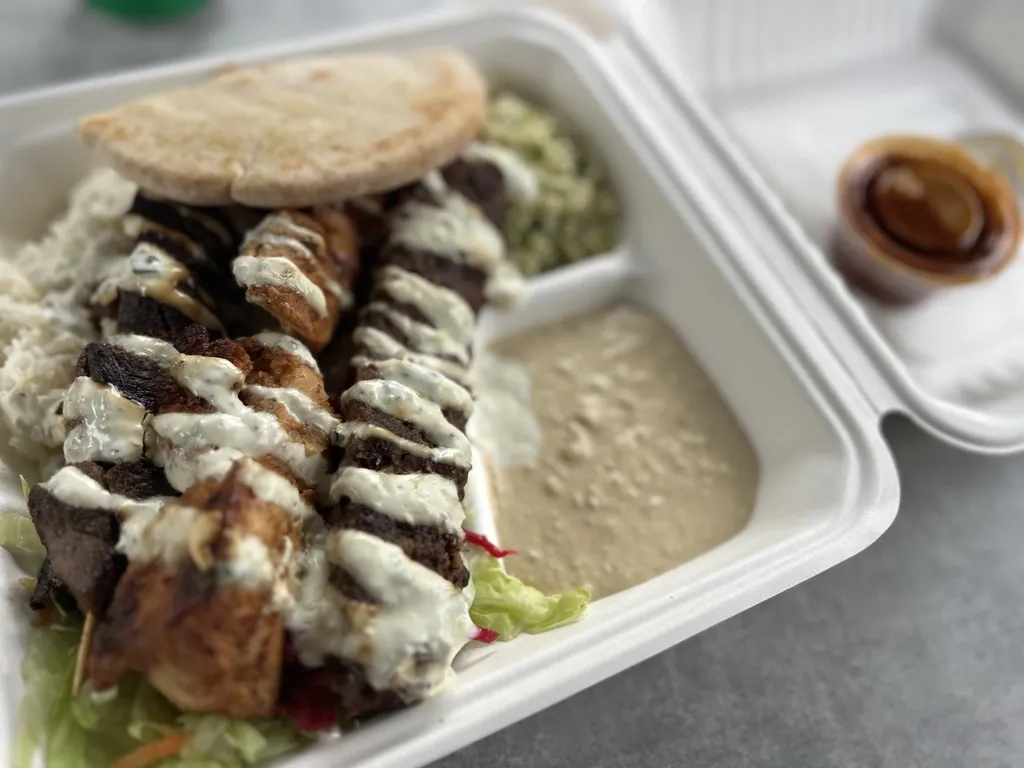 Hazur Kebab Order the Mixed Grill: lamb skewers with none of the gamey smell that usually comes with lamb. The spice balance is excellent.