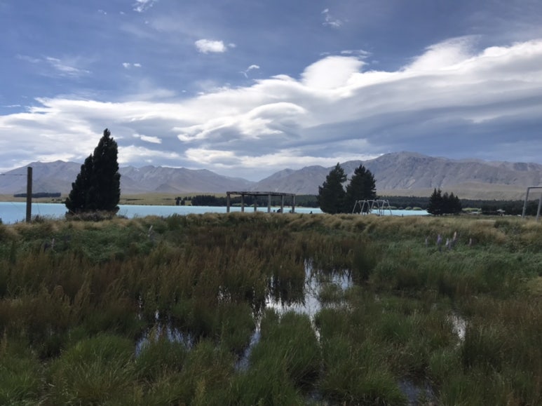 Lake Tekapo Town Playground. It has a flying fox that sends kids (and, let's be honest, adults) over a view of that famous turquoise water.