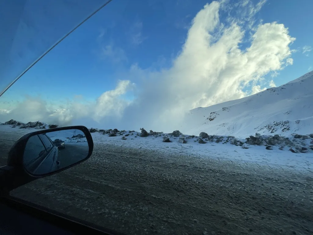 Driving down from Mt Hutt