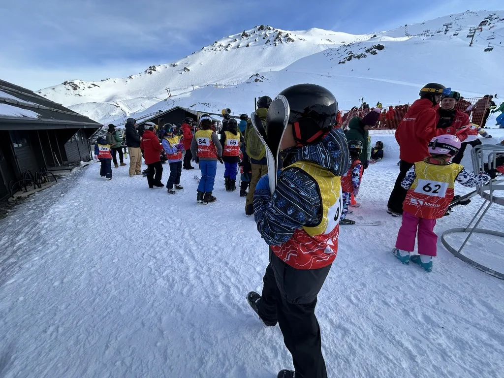 Mt Hutt family ski trip the kids’ group lessons