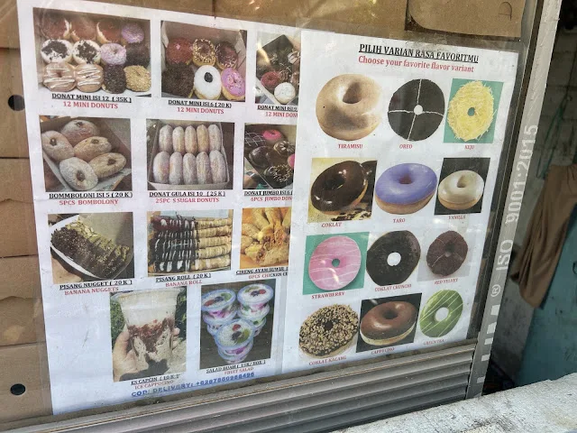 Rayyan Donuts menu