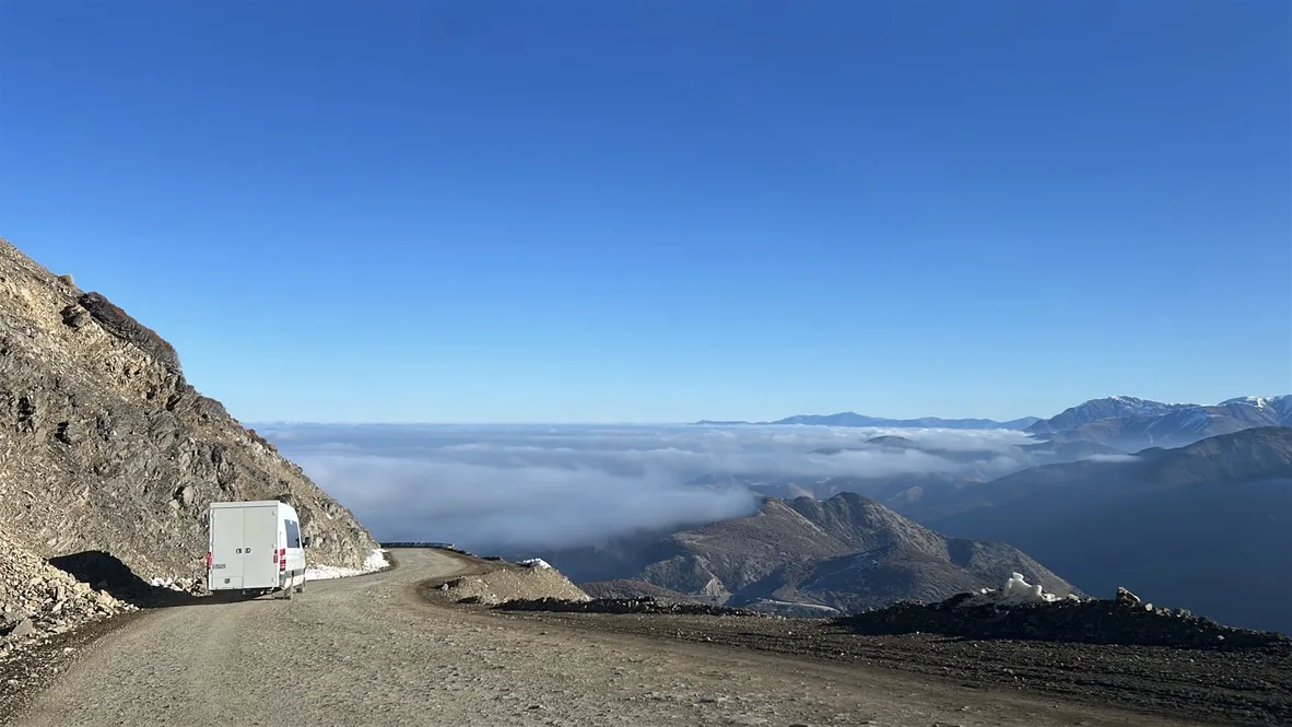 Driving down from Mt Hutt