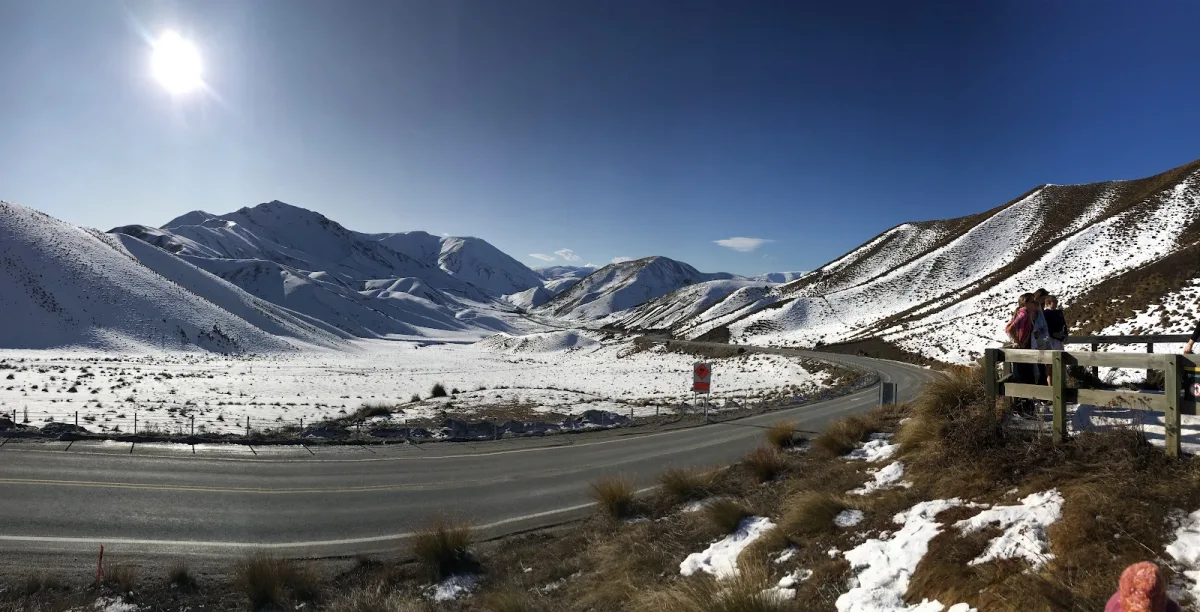 Lindis Pass in winter