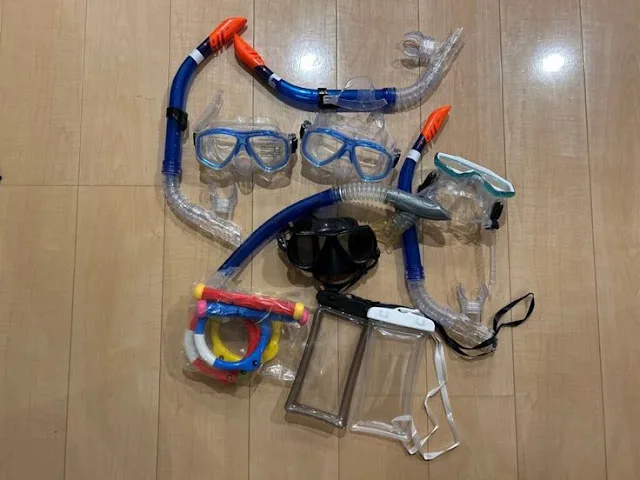 Holiday Packing List for Bali: snorkeling  gears