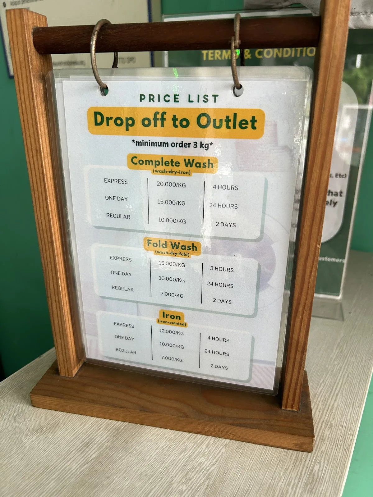 Transparent Kuta Laundry Pricing